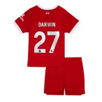 Liverpool Darwin Nunez #27 Fußballbekleidung Heimtrikot Kinder 2023-24 Kurzarm (+ kurze hosen)